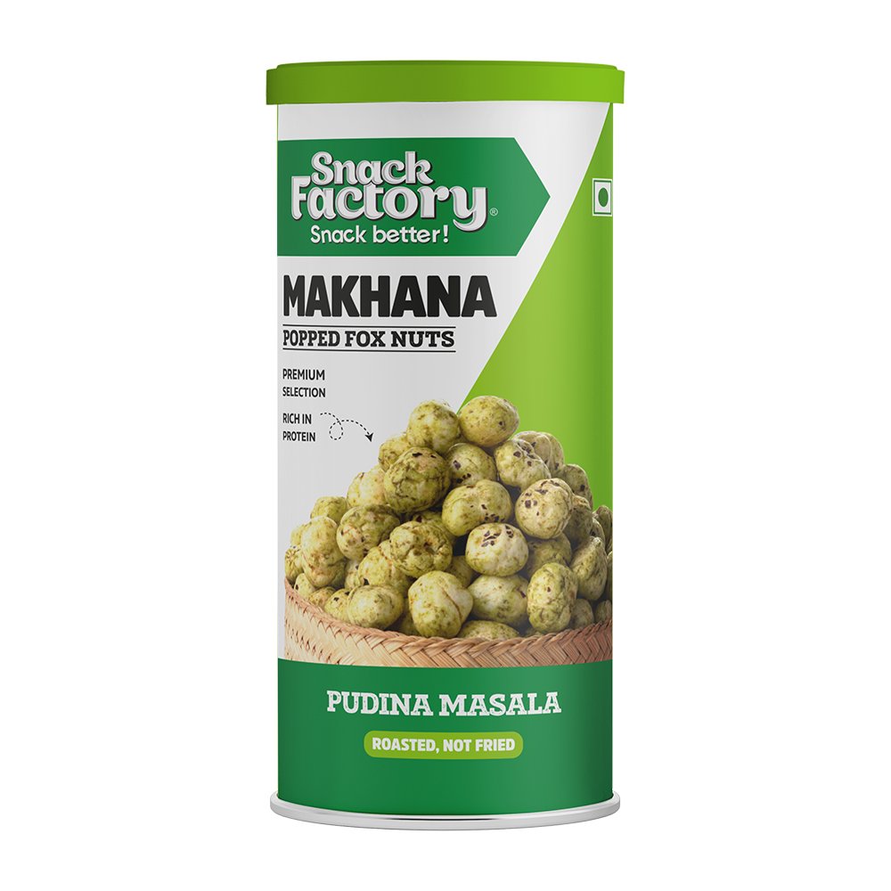 Snack Factory Makhana Can (Pudina Masala, 72gm) – Natures Miracle