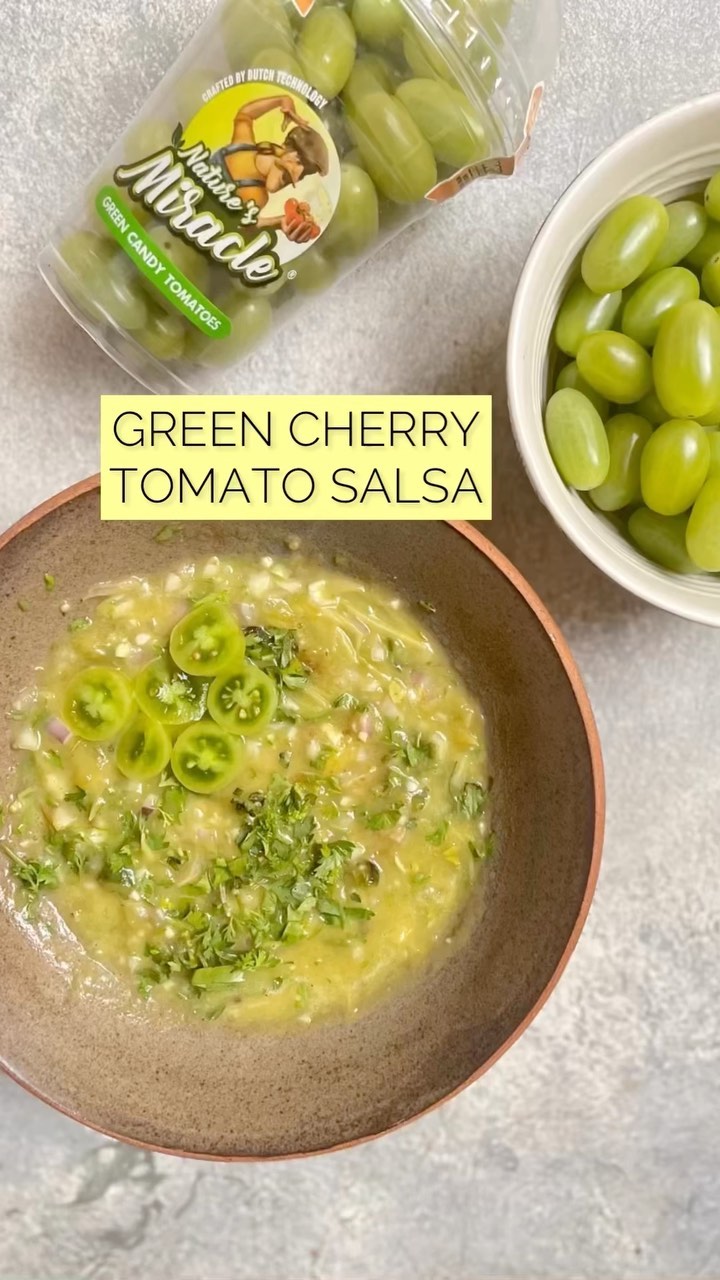 Green Cherry Tomato Salsa by Karishma Mehta