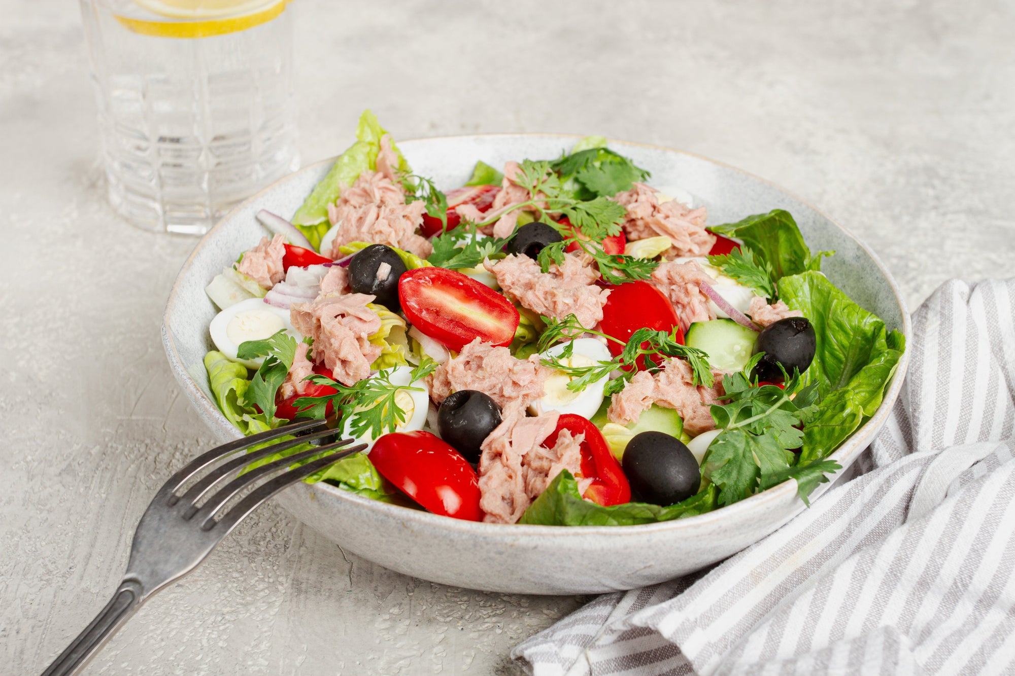 Mojama With Tomatoes, Peppers, Chopped Eggs and Olives