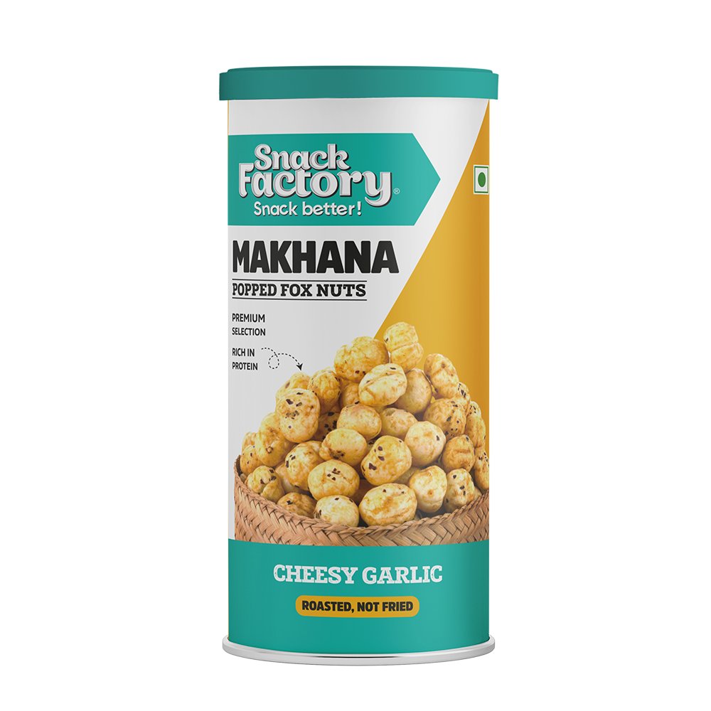 Snack Factory Makhana Can (Cheesy Garlic, 72gm)