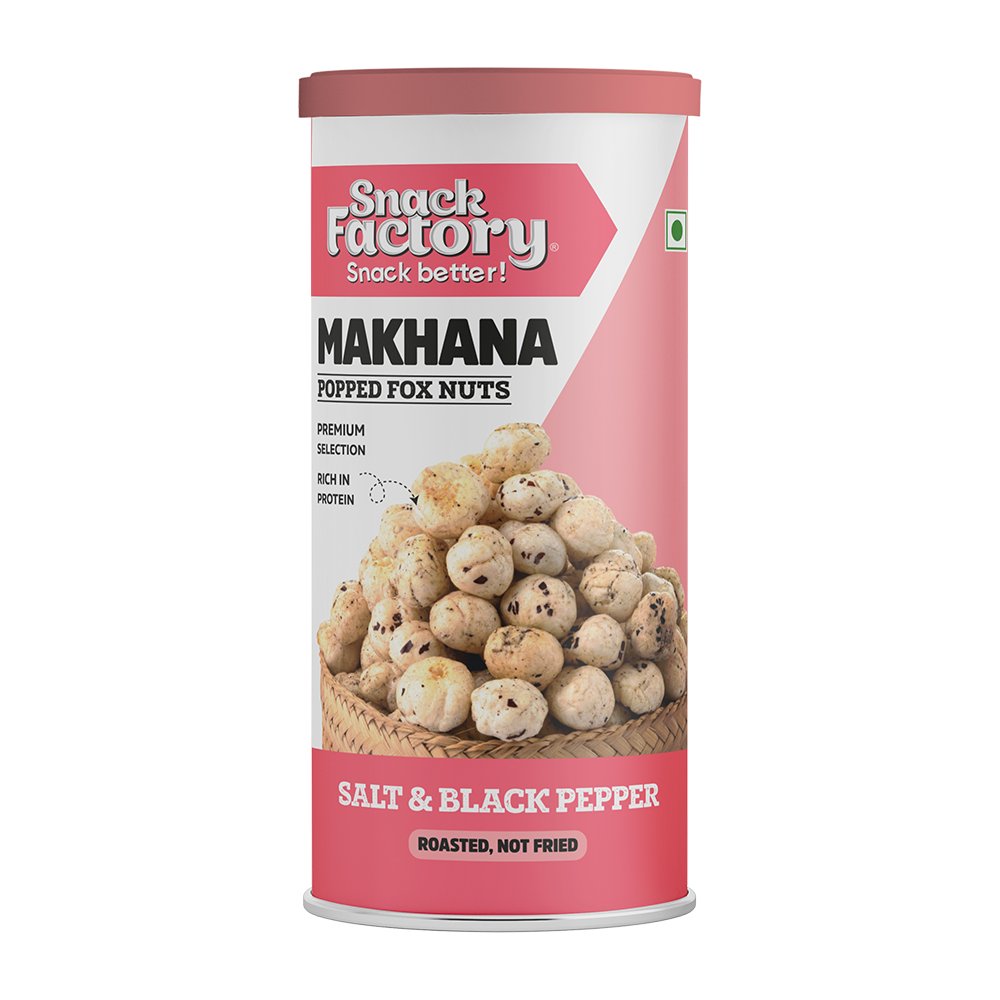 Snack Factory Makhana Can (Salt & Black Pepper, 72gm)